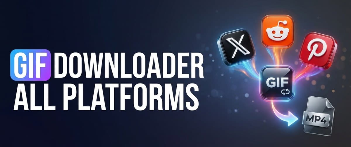 GIF downloader for all platforms, Twitter Reddit and Pinterest GIFs saved as one MP4