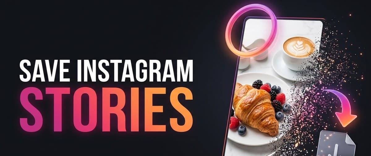 Save Instagram stories, a vanishing Instagram story card being saved before it disappears