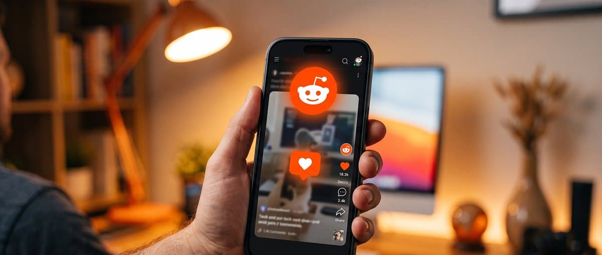 Phone screen showing a Reddit video post with a sound icon and audio waves indicating successful audio playback